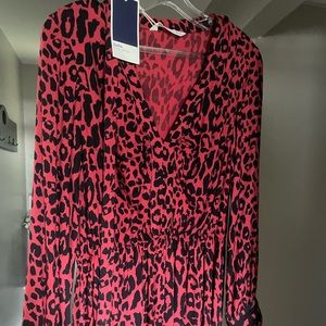 ZARA red leopard dress